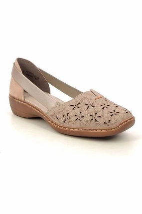 Rieker Ladies Shoes 41356 60 beige Easy Travel