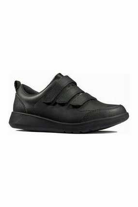 Tide Glow Clarks Scape Sky Youth black leather