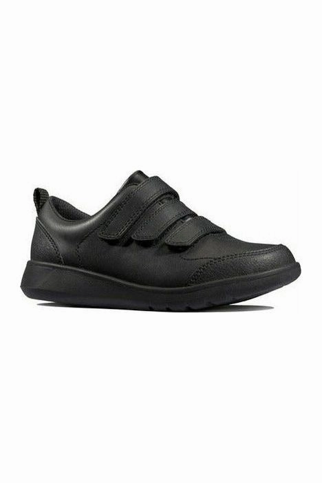 Lightweight Clarks Scape Sky Youth black leather