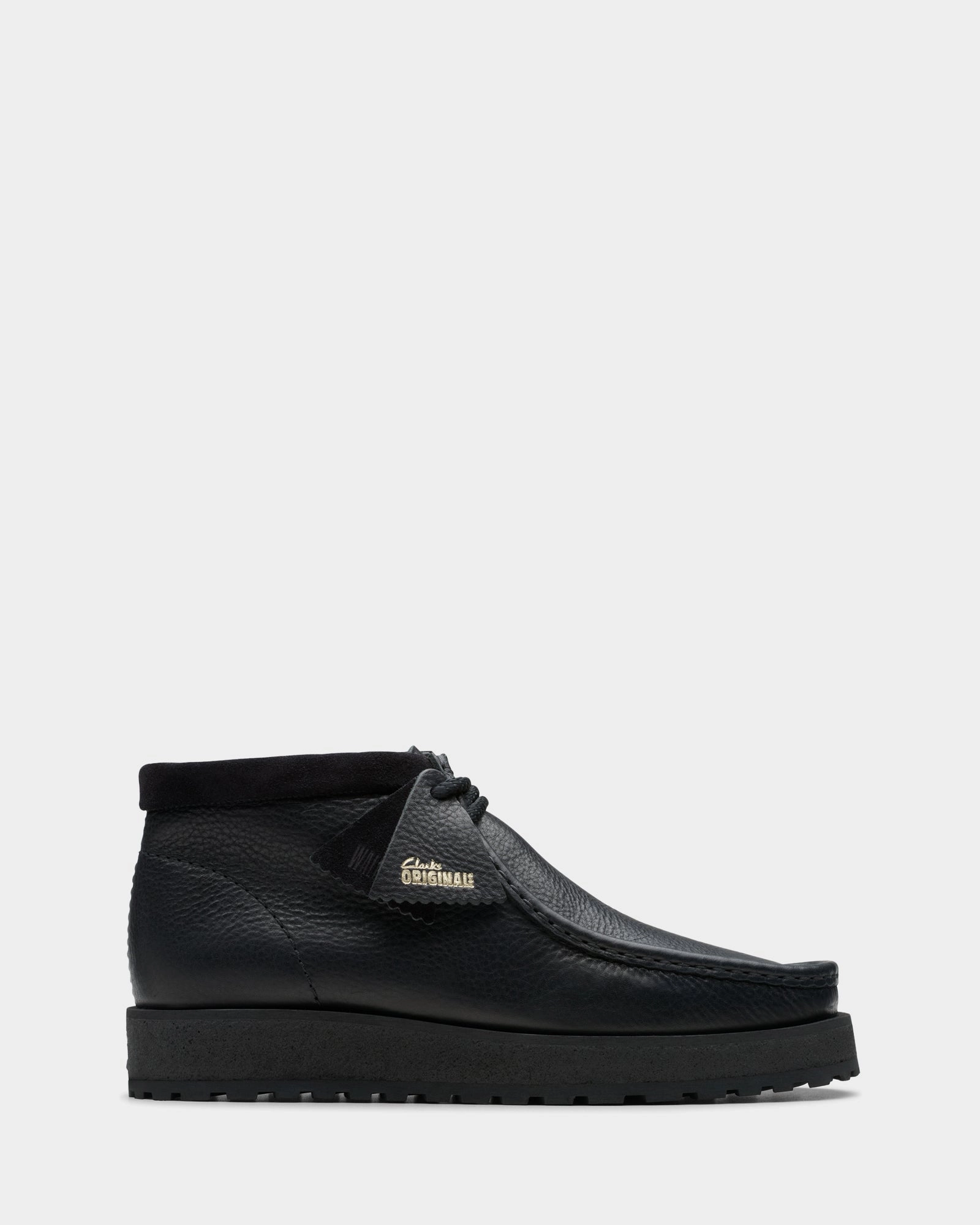 Wallabee Scout (M) Black Leather Shopping Mall Urban Fit