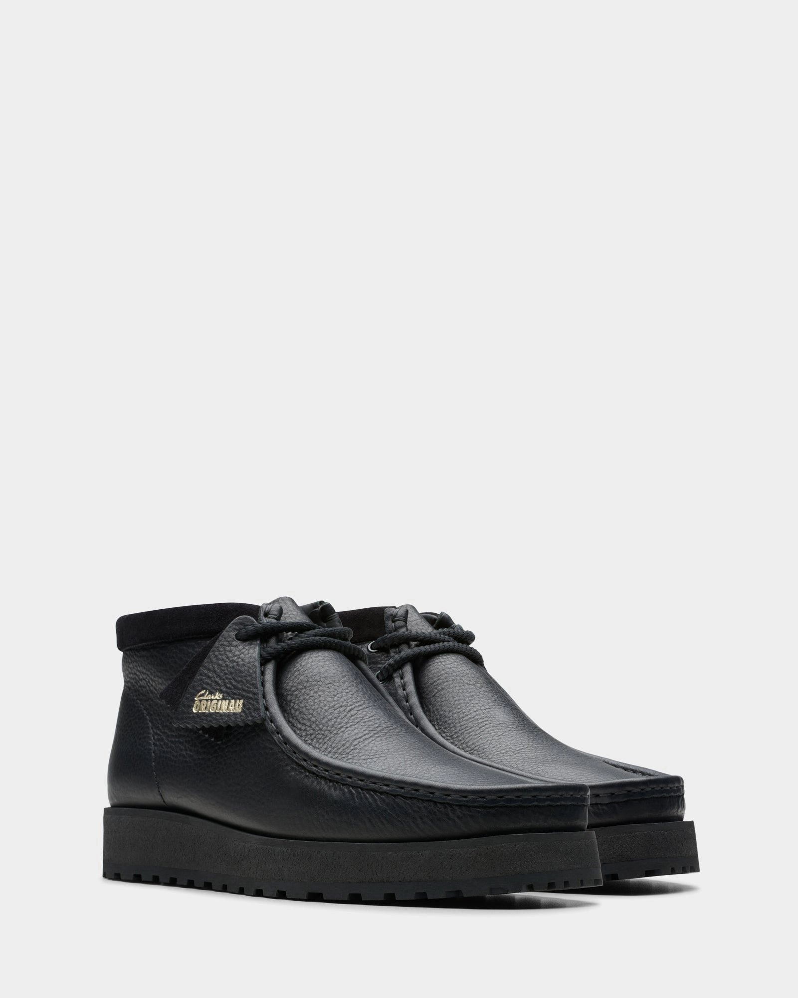 Wallabee Scout (M) Black Leather Urban Edge Tough Weather