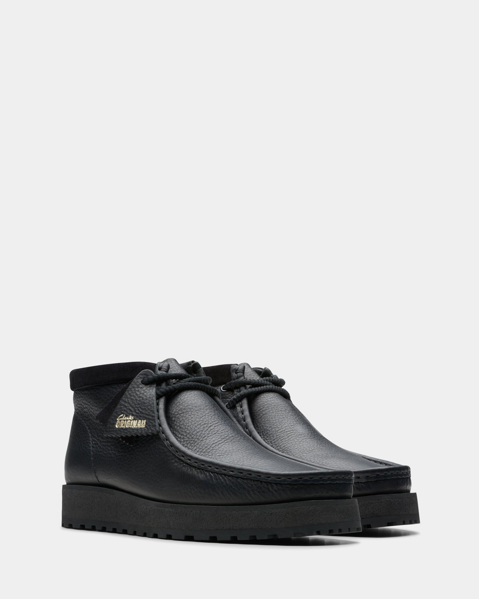 Wallabee Scout (M) Black Leather spring fresh