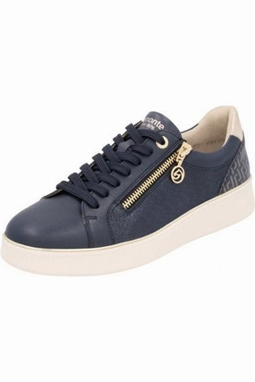 Traction Fit Remonte ladies sneaker D2E00-14 in blue