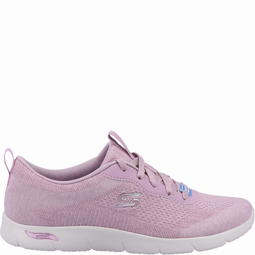Skechers Arch Fit Refine Shoe Peach Soft Lightweight Walk