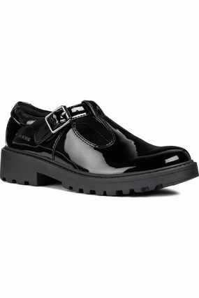 Geox Casey J8420E black patent Fashion Go