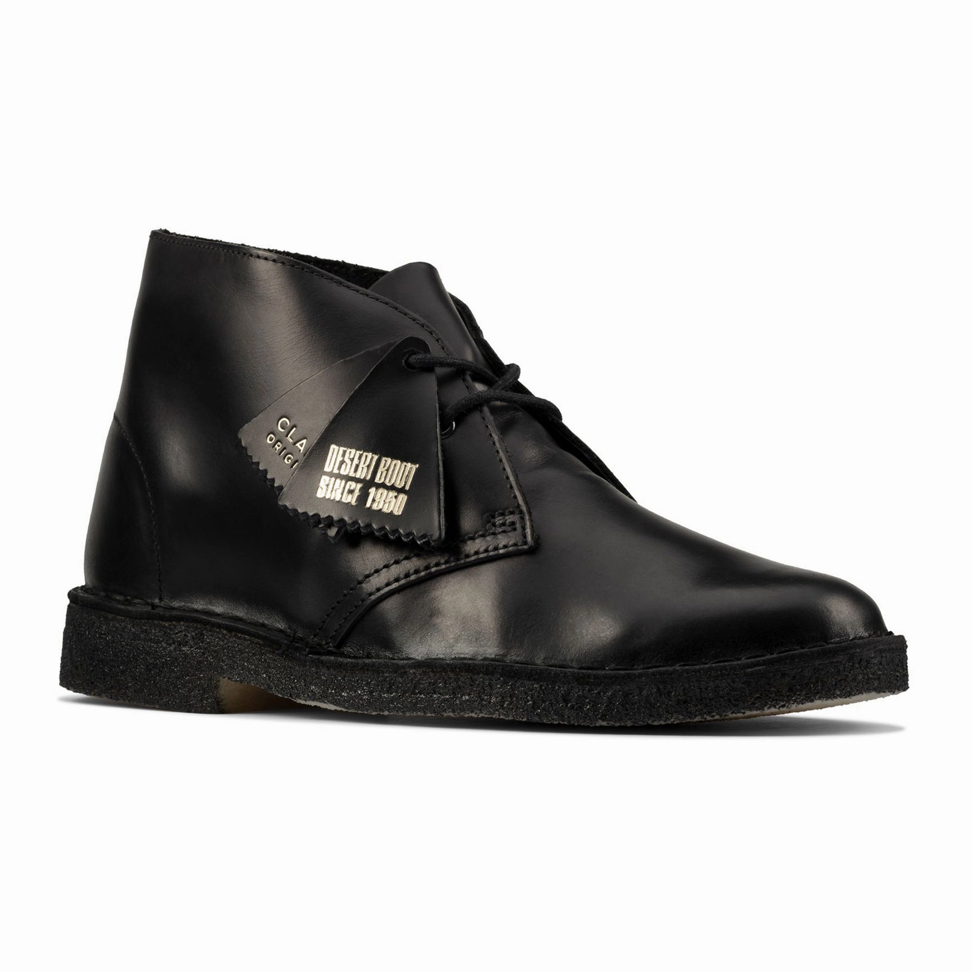 Breathable Lining Premium materials Clarks Originals New Desert Boot - Polished Black