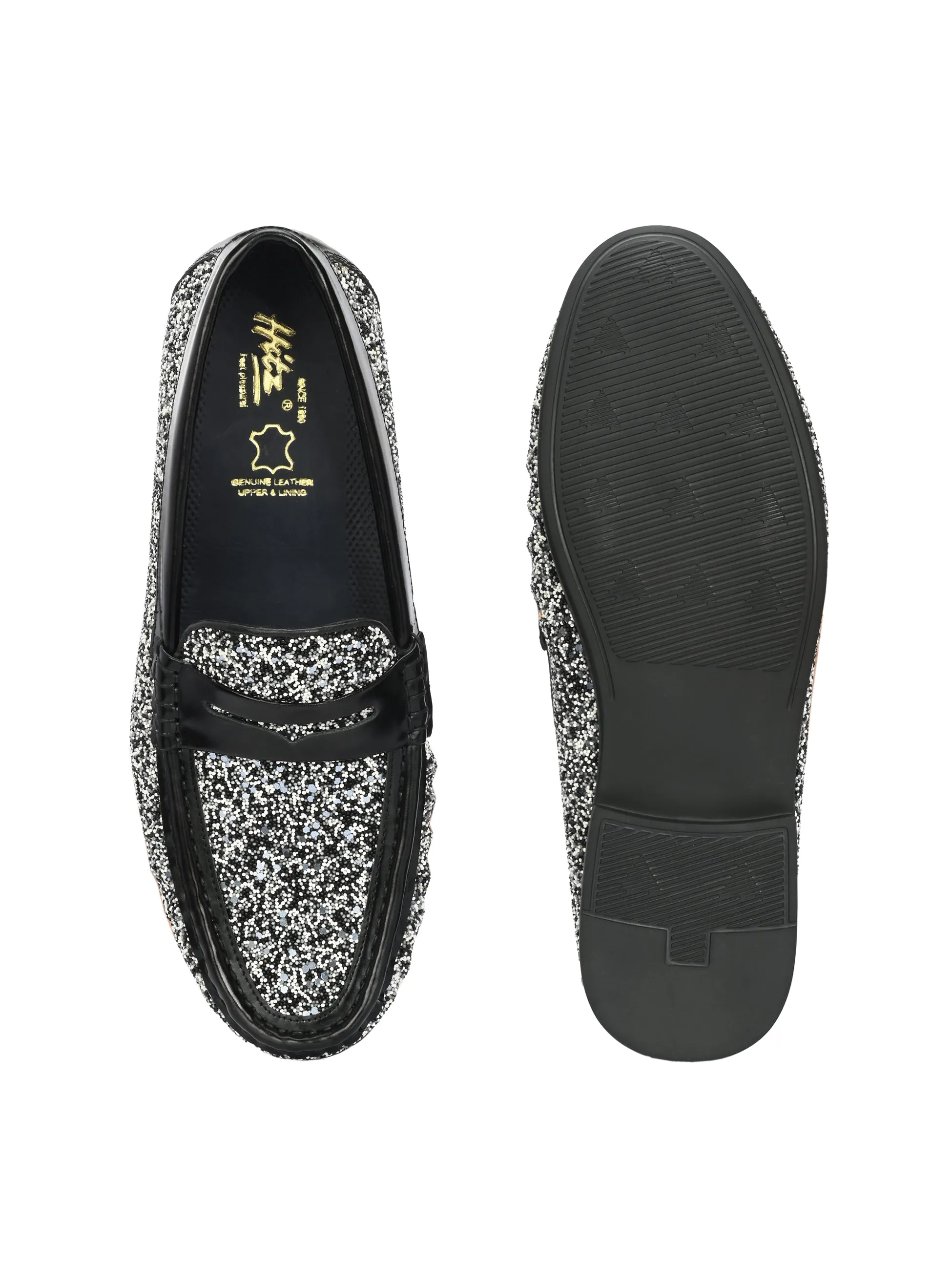 Ash Loafers HITZ5338-Men's Black Leather Casual Loafers