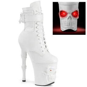 RAPTURE-1020STR-LT Pleaser White Faux Leather Sexy Platform Shoes (Pole Dancing Heels) Asic Shoes Gel X