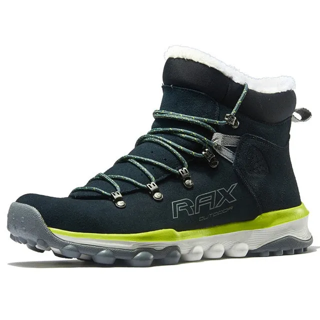 RAX Snow Boots Men Fur Lining Anti-slip Hiking Shoes Women Lightweight Outdoor Sneakers for Men Trekking Boots Moutain Climbing Adidas Duramo Sl Running Shoes