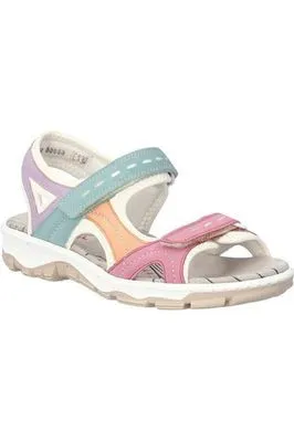 Rieker Women's Walking Sandals 68866-92 multi Light Travel Shoes