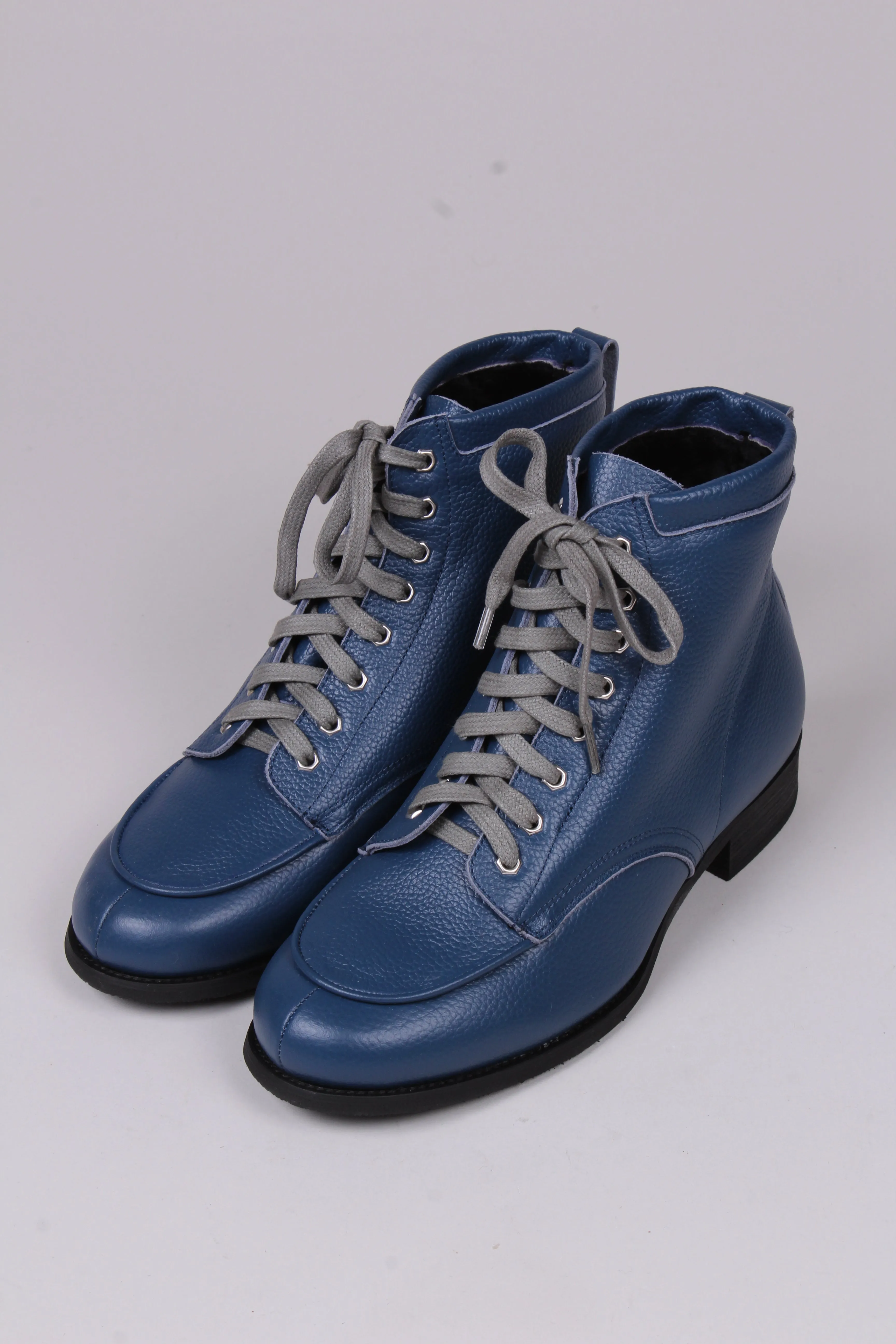 Adidas Zx Shoes 1930s/1940s Style Winter Snow Boots with Fur - Blue - Rita
