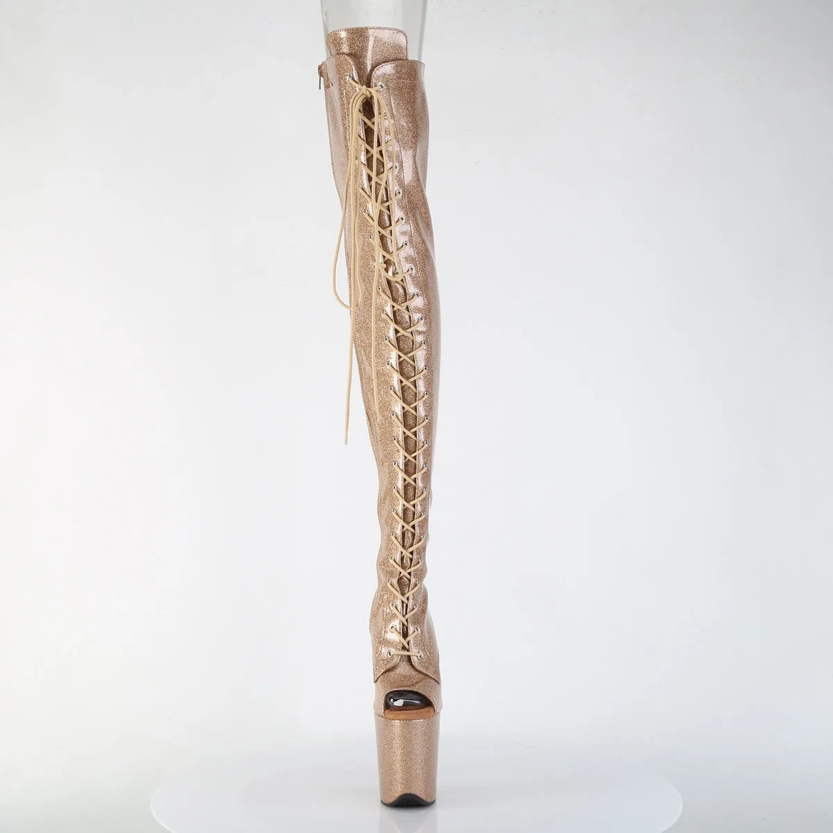 FLAMINGO-3021GP Pleaser Gold Glitter Sexy Platform Shoes (Pole Dancing Heels) Asics Running Shoes Size