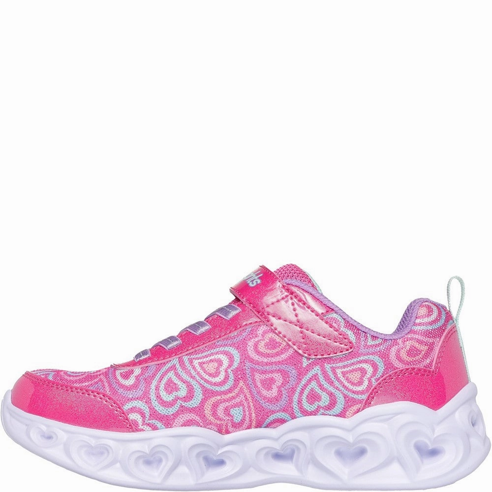 Toe Space Skechers Heart Lights Boogie Love Trainers