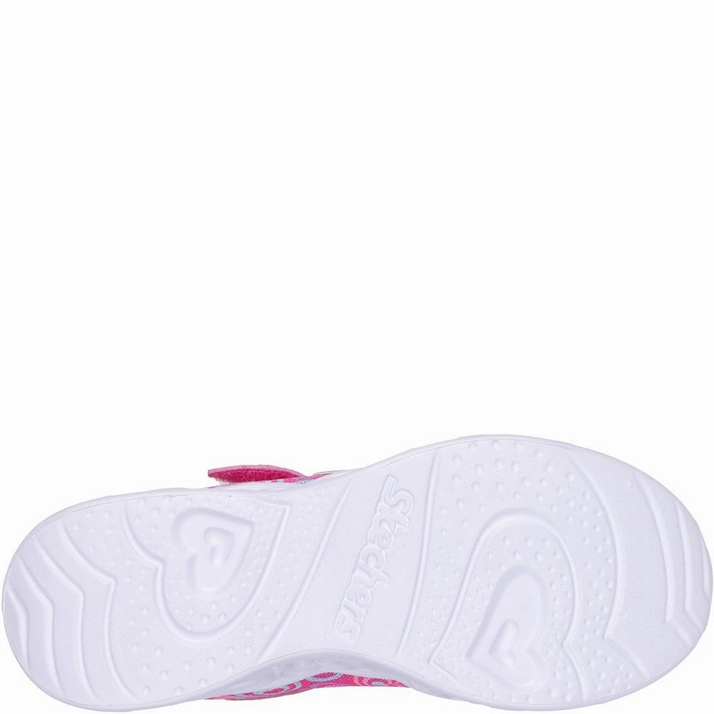 Skechers Heart Lights Boogie Love Trainers Elastic Cuff