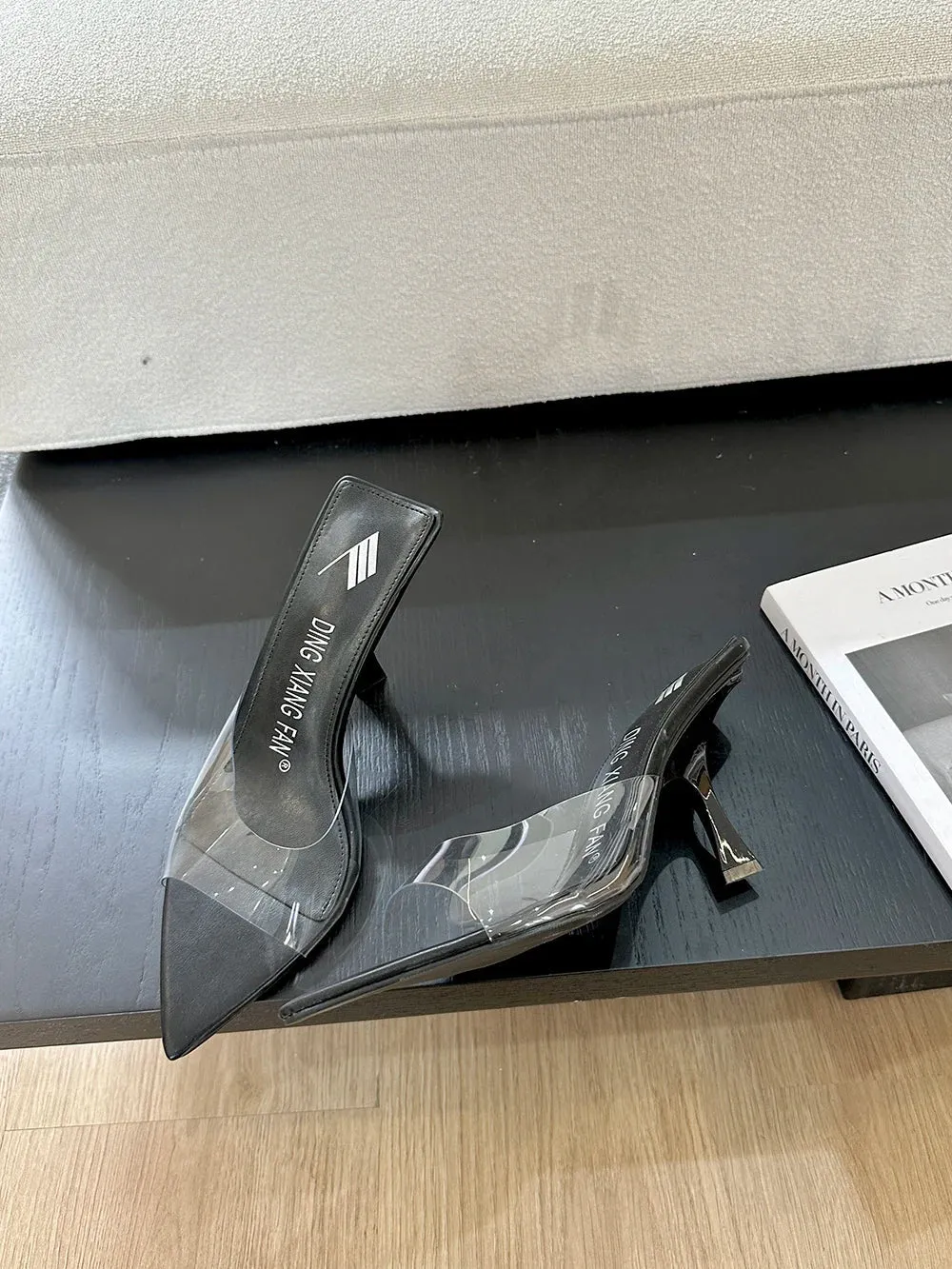 binfenxie  - Transparent Women Slides Slippers 2024 New Arrivals Silver Pink Black White Summer Outside Mules Shoes Party Pumps Size 35-40 Collegien Slippers