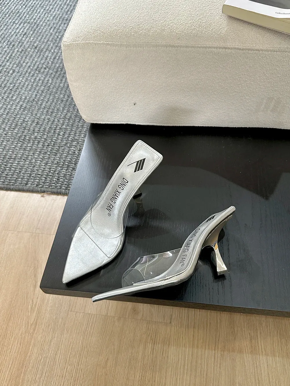 binfenxie  - Transparent Women Slides Slippers 2024 New Arrivals Silver Pink Black White Summer Outside Mules Shoes Party Pumps Size 35-40 Fluff Yeah Slippers