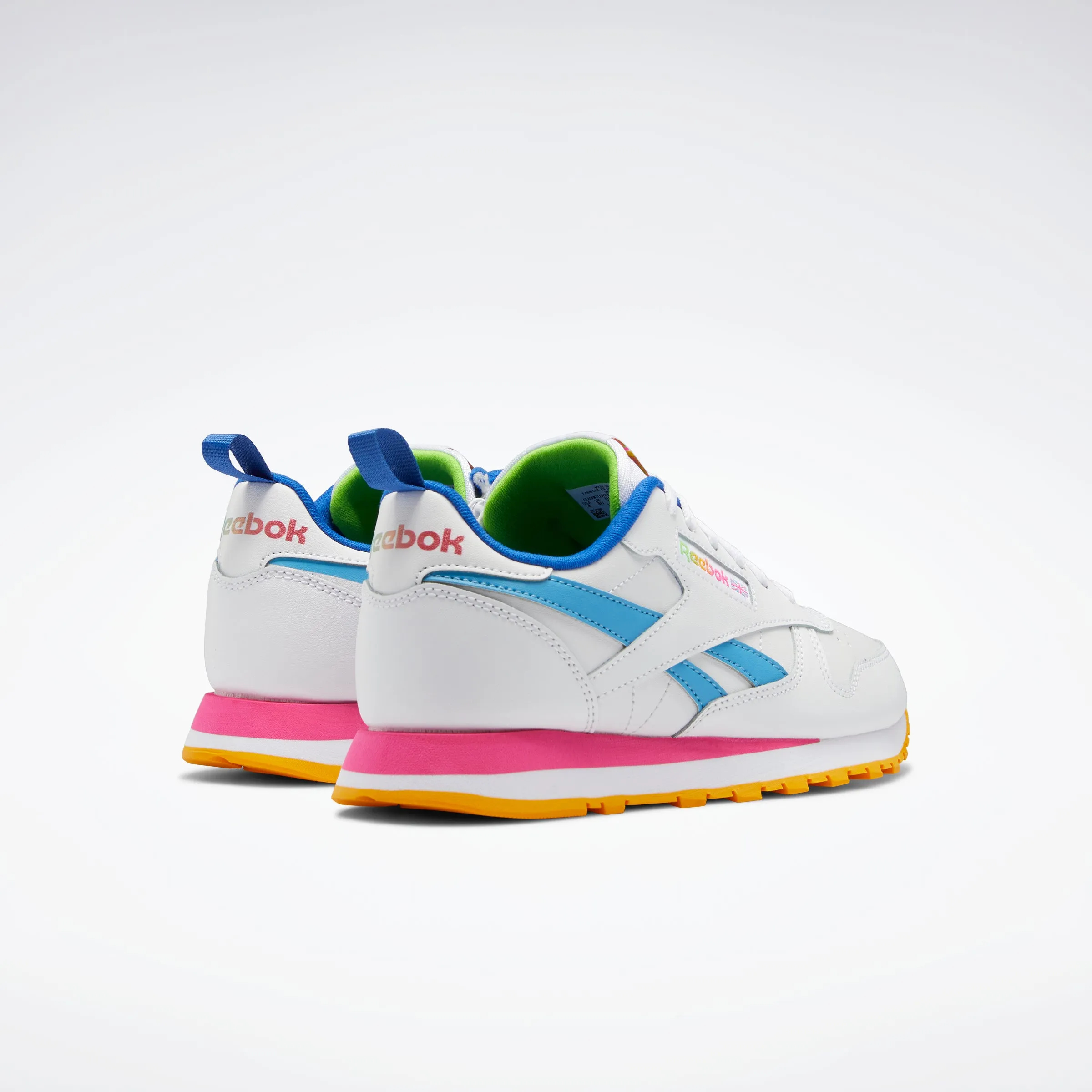 Asics Cheerleader And Danz Team Shoes Reebok Footwear Kids Classic Leather Equal Fit Shoes Junior Ftwr White/Always Blue/Vector
