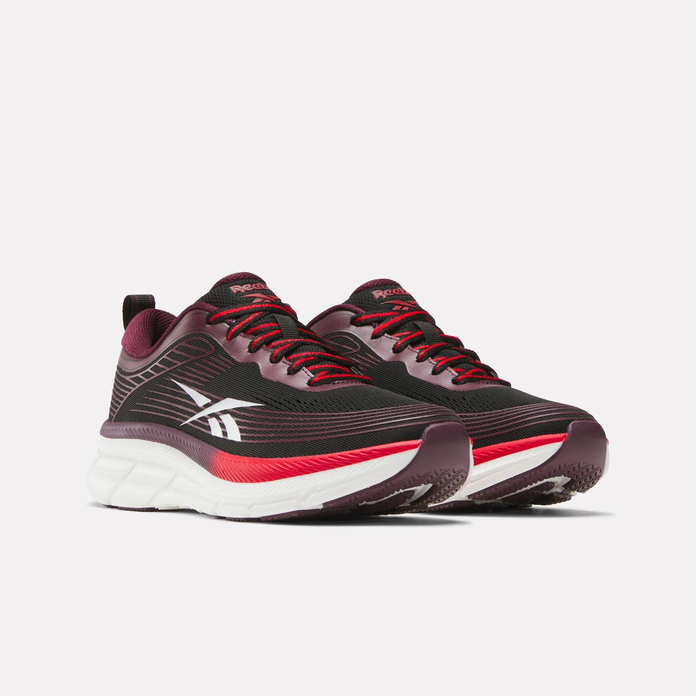 Asics Shoes Foot Locker Reebok Footwear Women Road Strider Running Shoes BLACK/BLACK CHERRY/RETRO RED