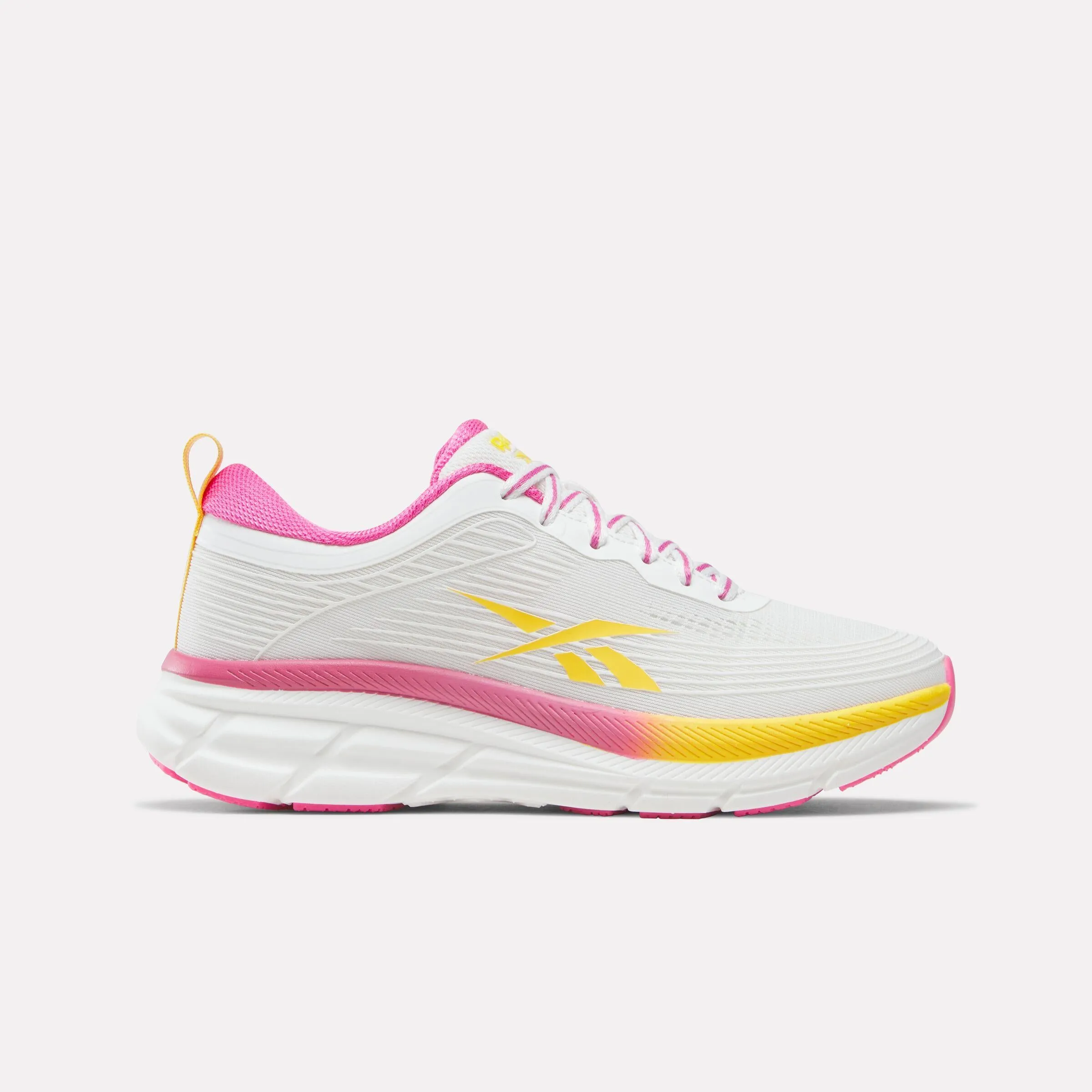 Reebok Footwear Women Road Strider Running Shoes WHITE/ATOMIC PINK Shot Put Shoes Asics