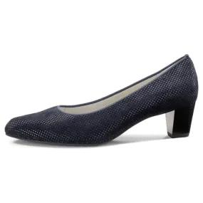 Dress Shoes And No Socks Ara Kelly Navy Puntikid Leather Pump (Women's)