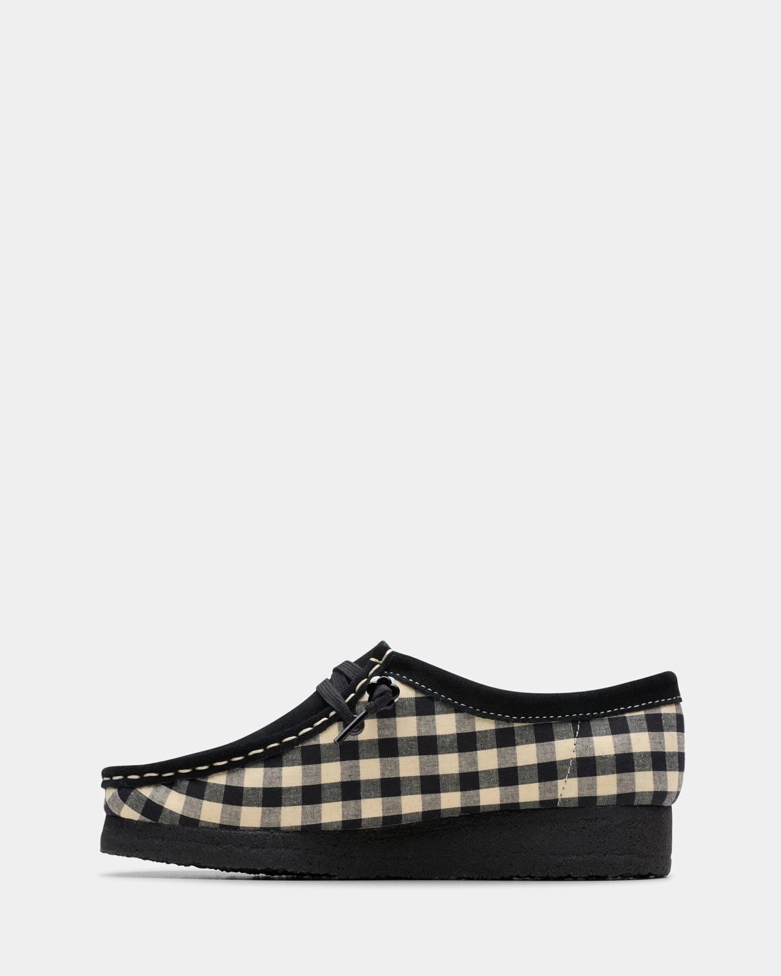 Wallabee. (w) Black/White Gingham Cafe Style