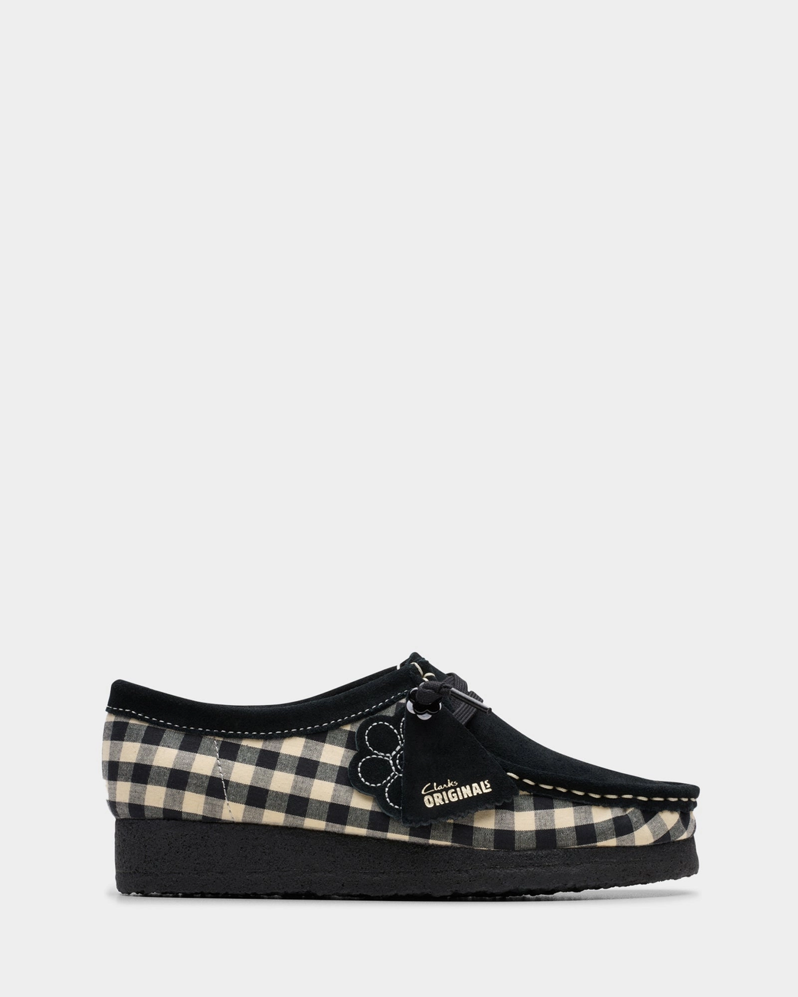 Stream Jog Wallabee. (w) Black/White Gingham