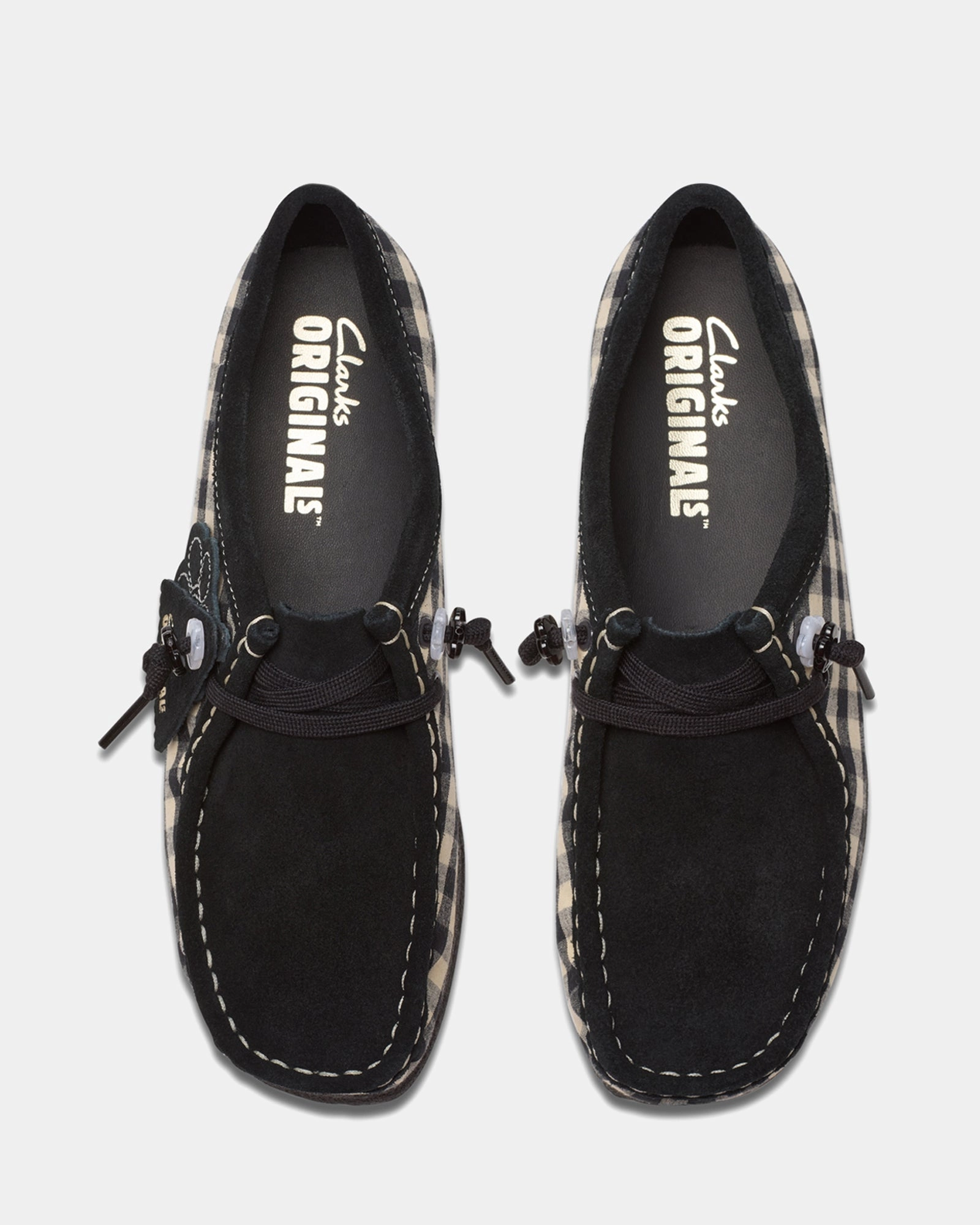 Easy to Wear Commute Look Wallabee. (w) Black/White Gingham