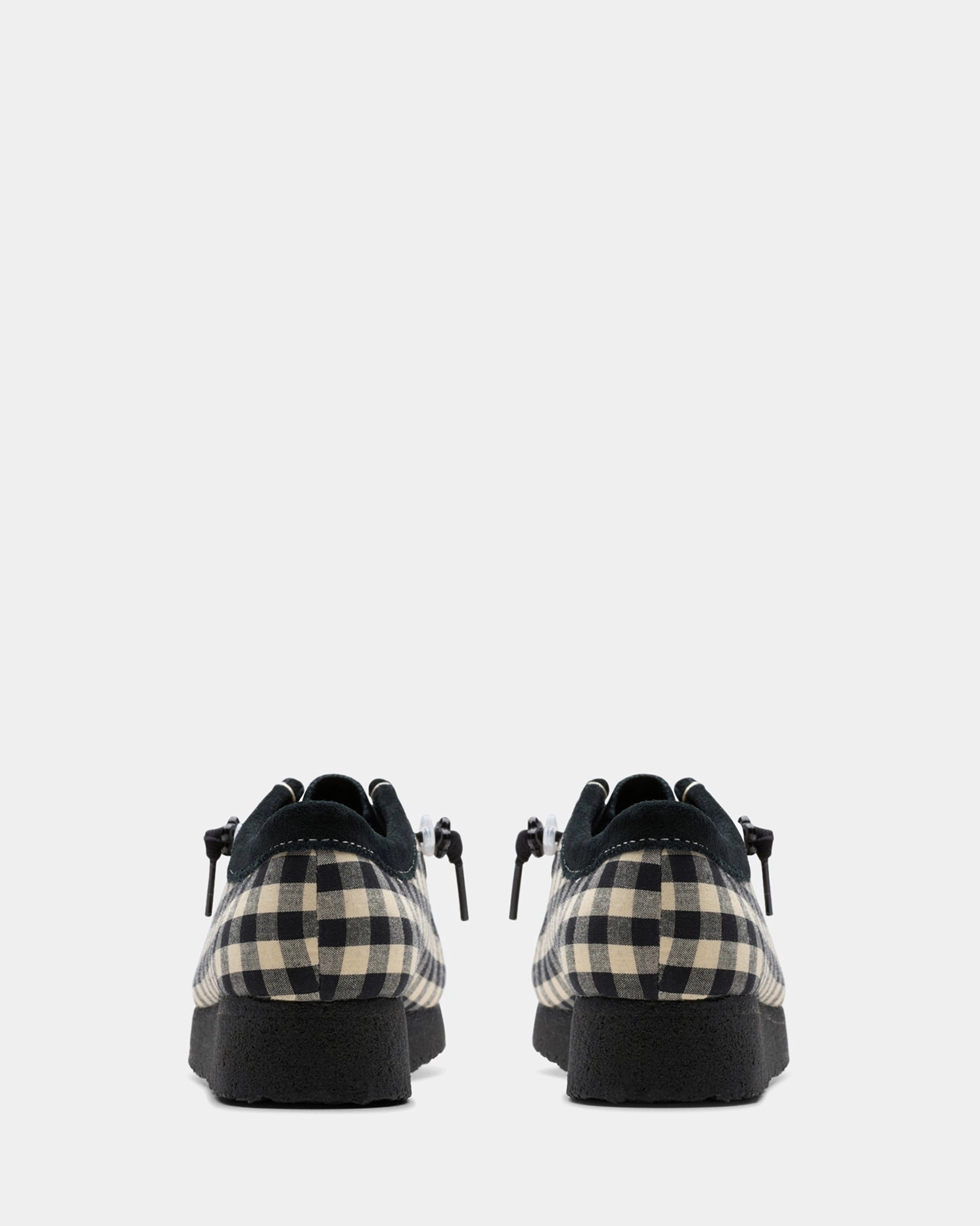 Wallabee. (w) Black/White Gingham Feet Relief