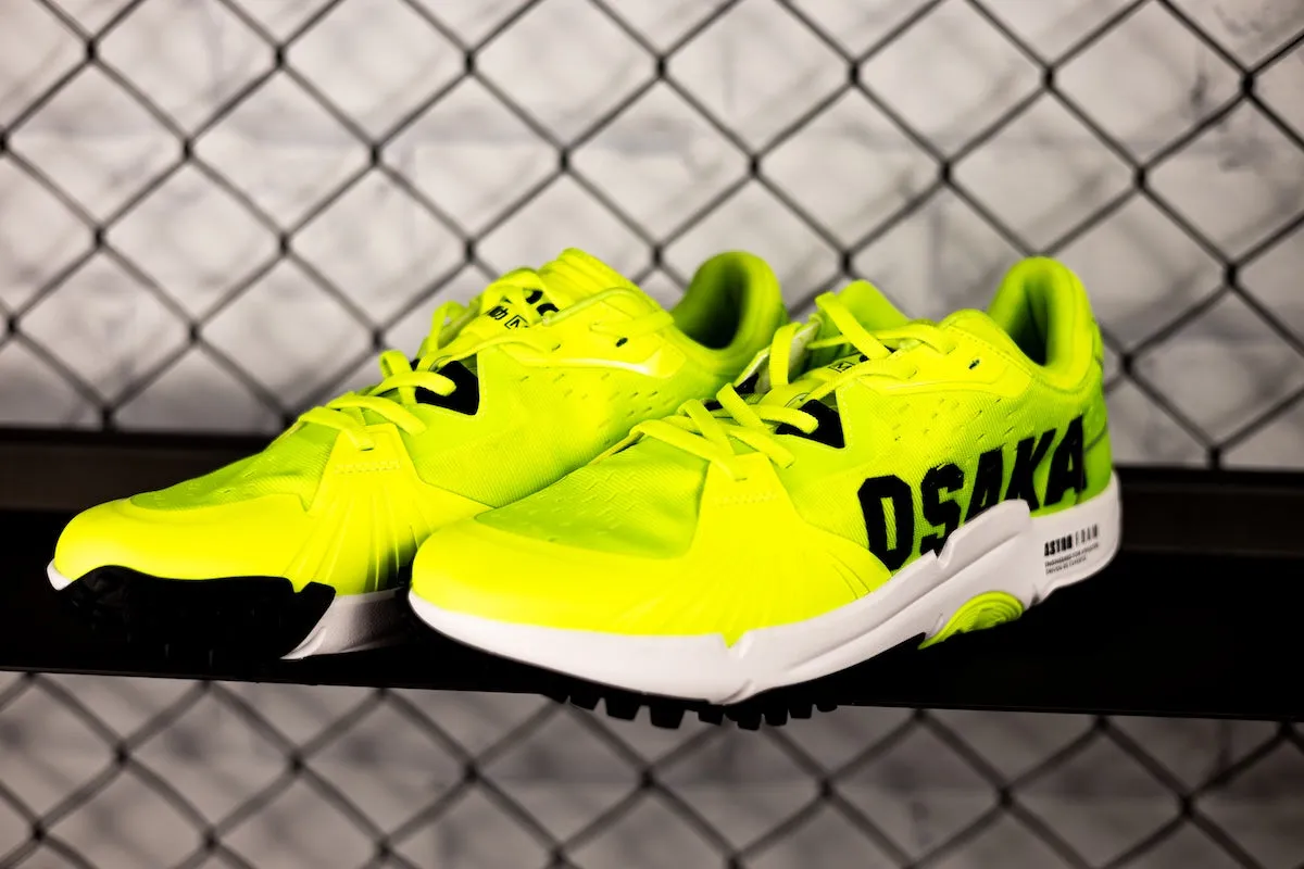 Osaka IDO MK2 Fluorescent Lime Shoe 25/26 New Balance Dark Blue