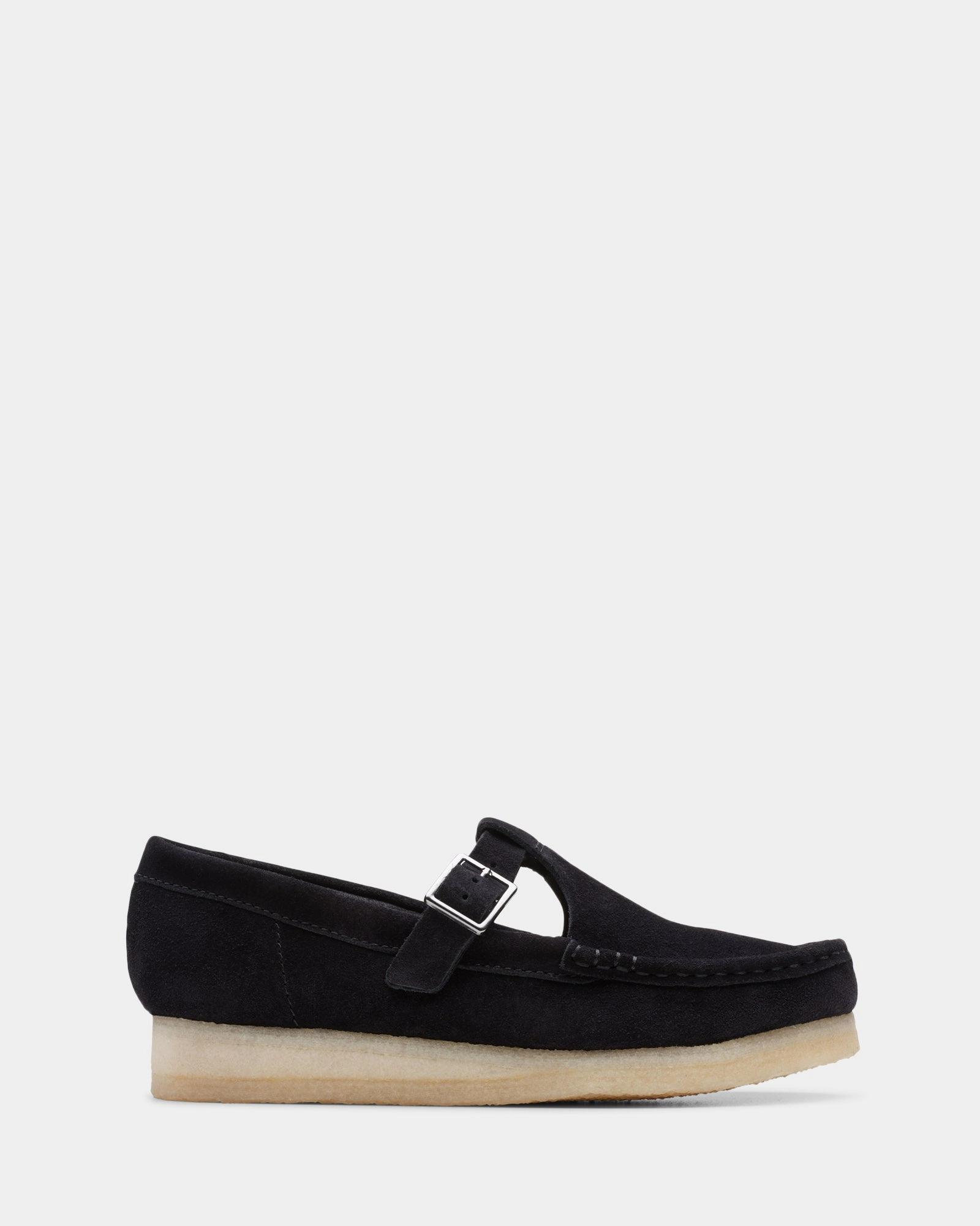 Roll Up All Matching Wallabee Tbar Black Suede