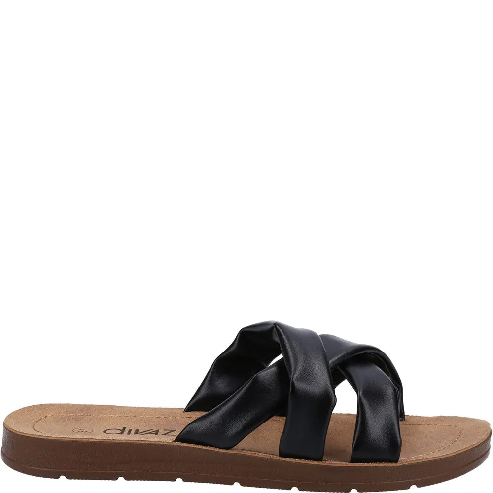 Divaz Zurich Vegan Summer Slider Chic Sandals for Every Day Pool Fun