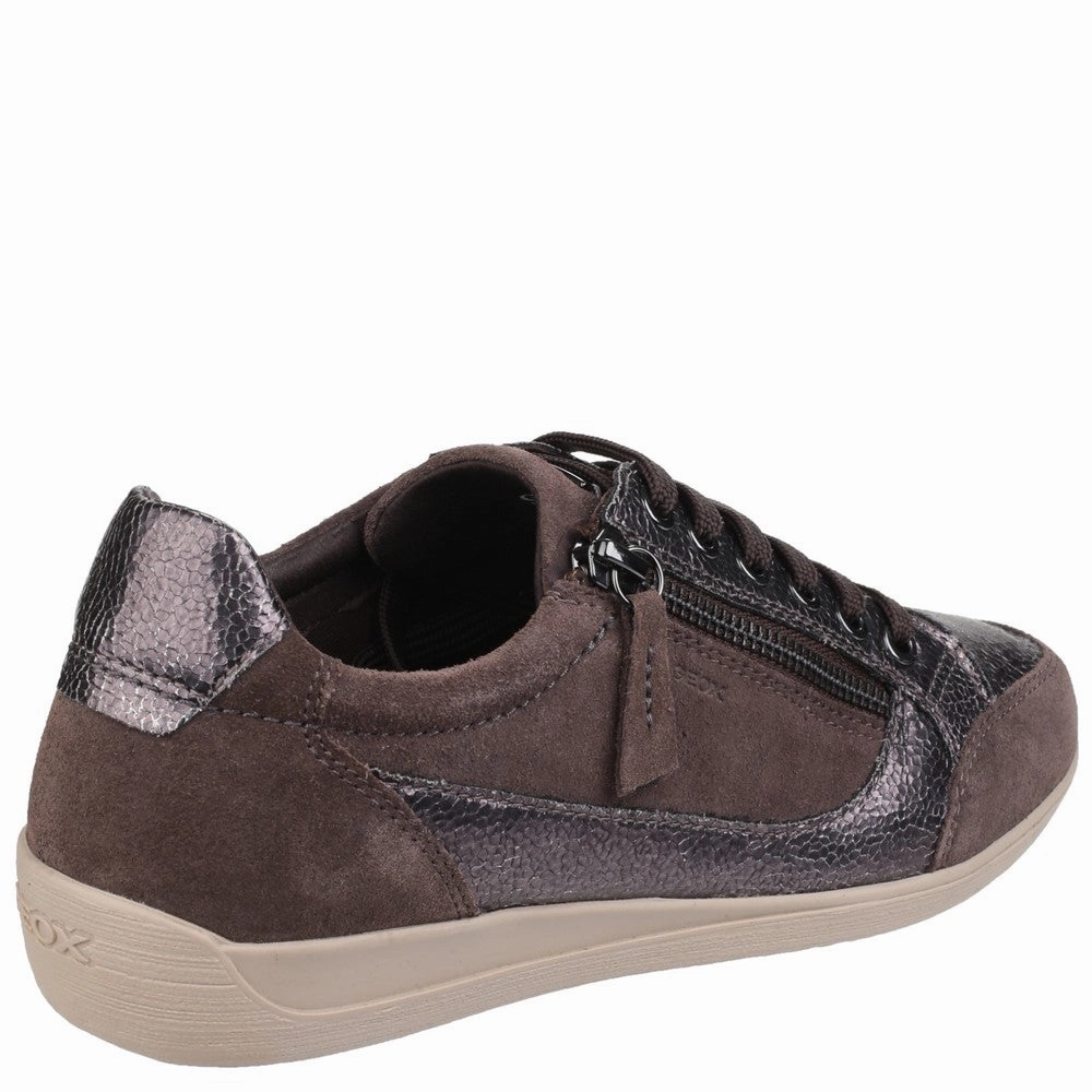 Geox Myria Zip Up Trainer Comfortable toe box Lace   Up Style