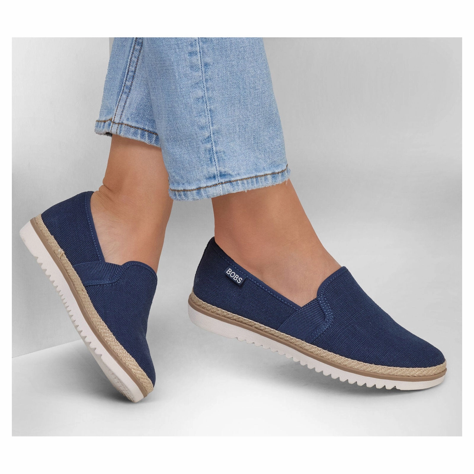 Women's Skechers, BOBS Flexpadrille LO Slip-On - Wide Width Elastic upper