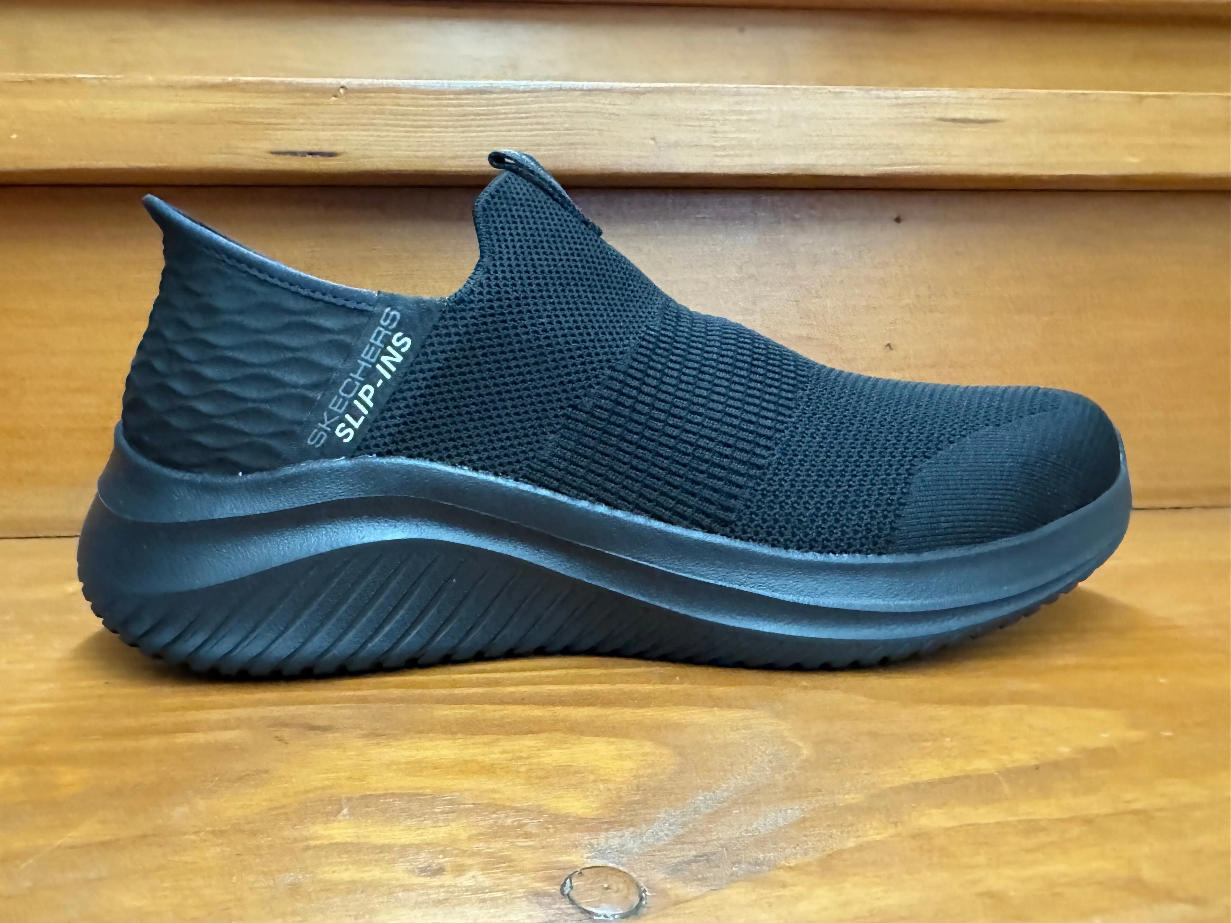 Every Step Skechers Slip Ins Ultra Flex 3.0 Smooth Step Black 232450 BBK