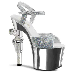 REVOLVER-709G Pleaser Silver Sexy Platform Shoes (Pole Dancing Heels) Best Shoes In Asics