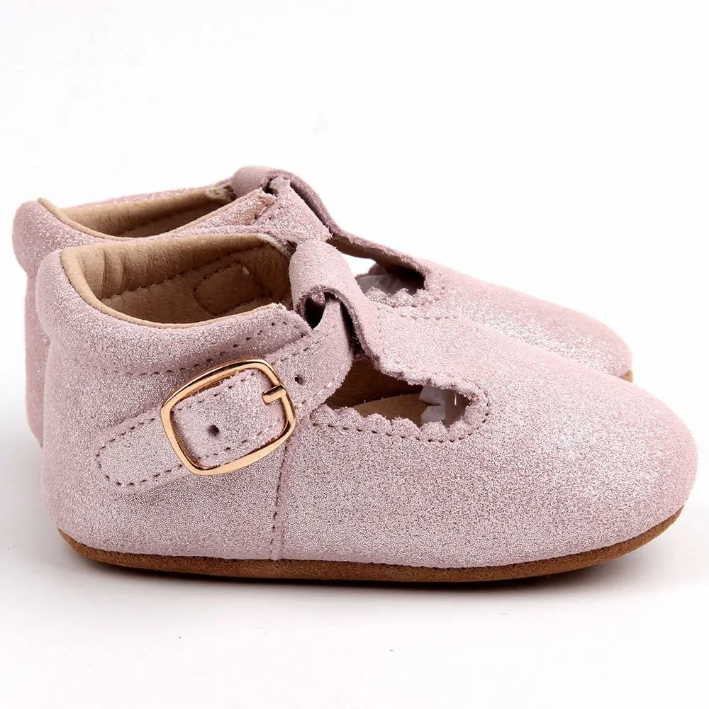 Riley T-Straps - Sparkle Pink Asics Shoes Size 12