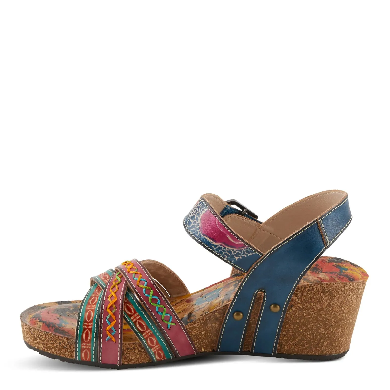 Women's L'Artiste By Spring Step, Bosquet Wedge Sandal Cushioned Insole