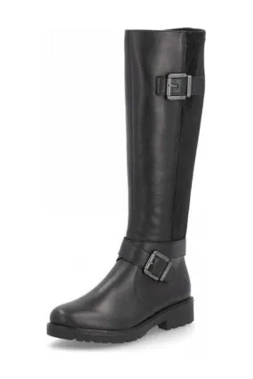 Remonte R6593-00 Long boot in black Anti   Odor Outdoor Protection