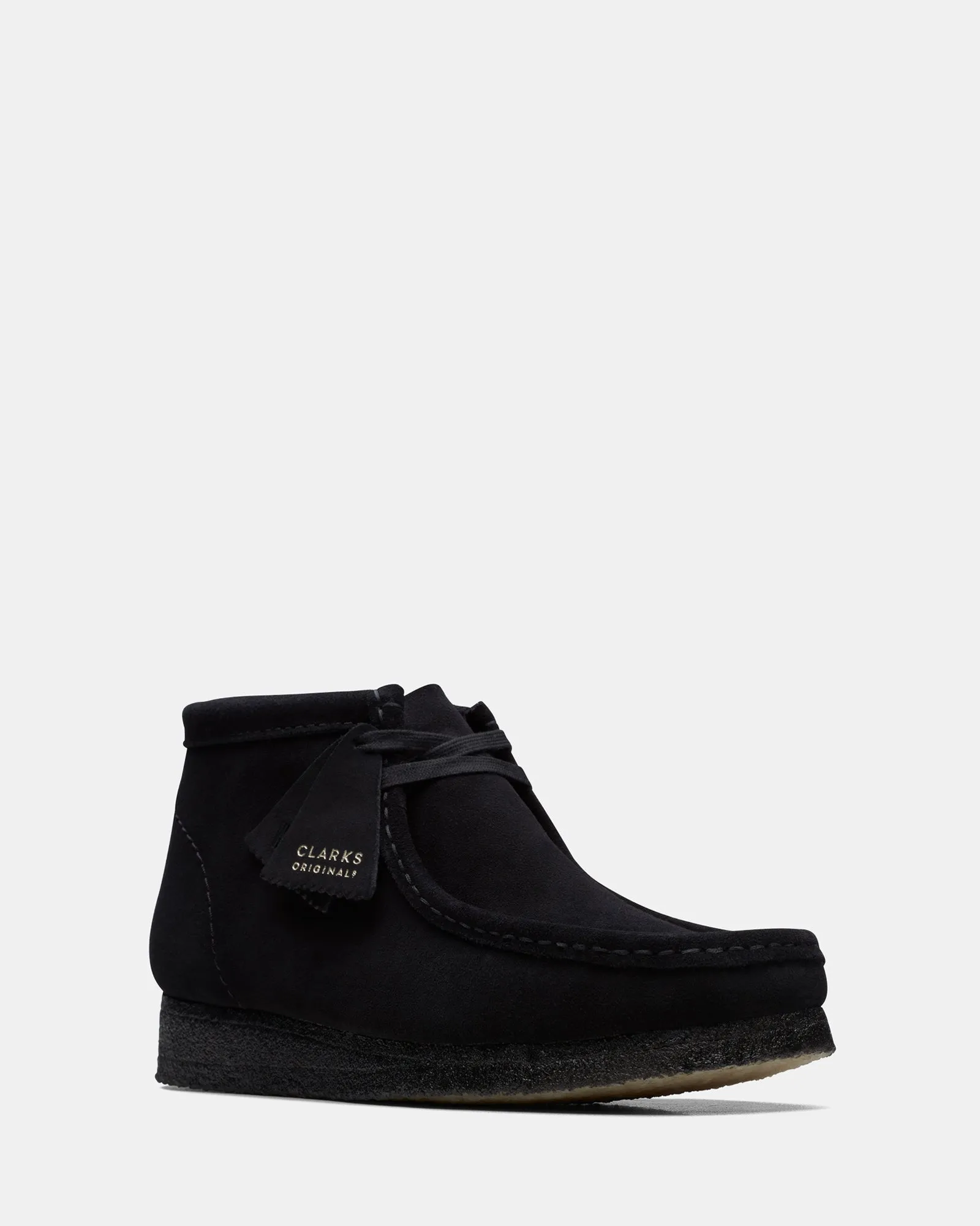 Bootie Cut Wallabee Boot (M) Black Suede
