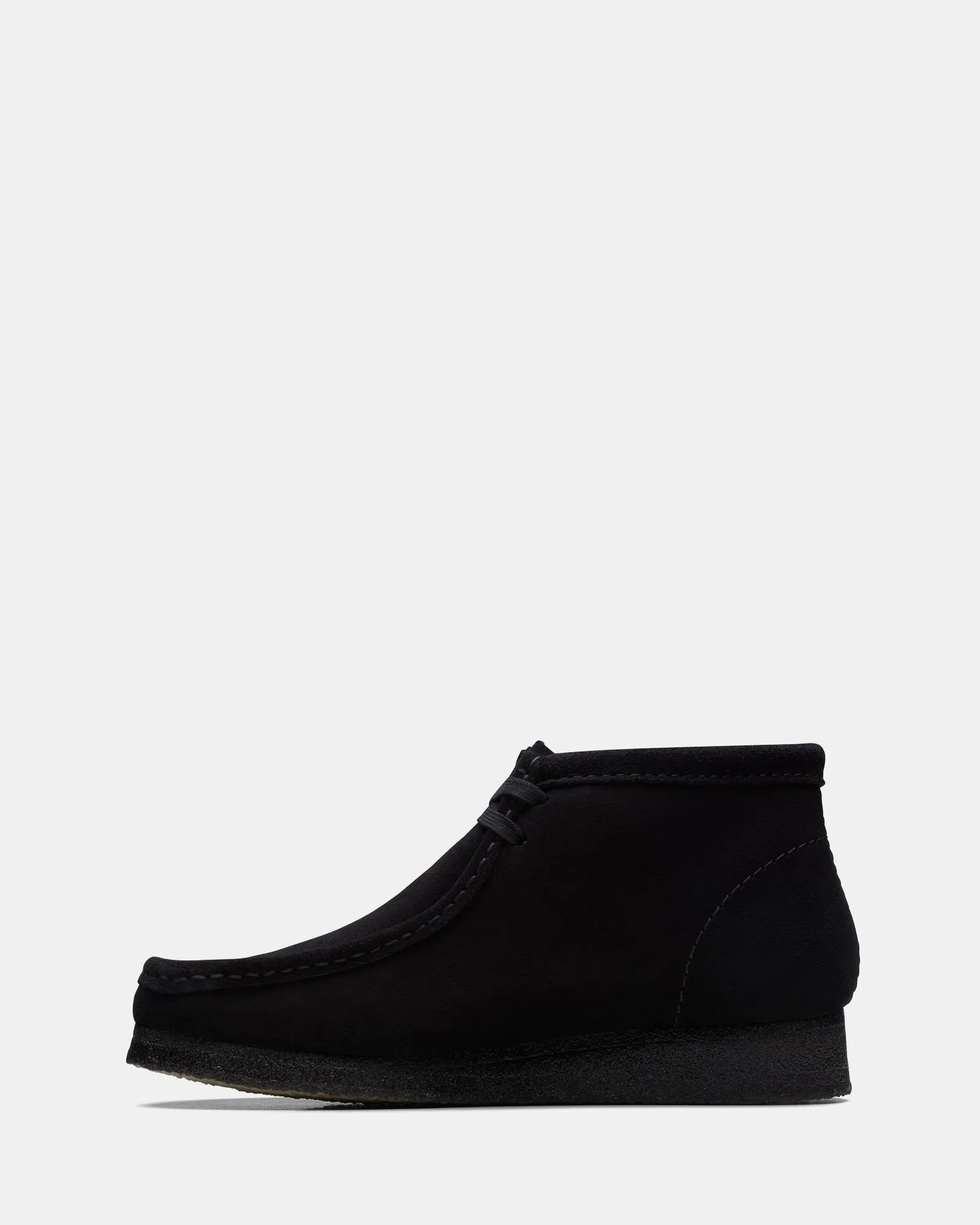 Wallabee Boot (M) Black Suede Compact Frame Comfort Laces