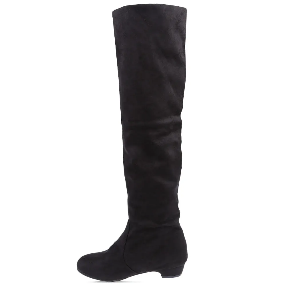 Givenchy Shark Lock Boots Round Toe Knee Length Boots for Woman