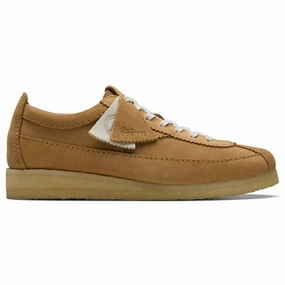 Odor Resistant Protective Layer Clarks Originals Wallabee Tor - Mid Tan Suede