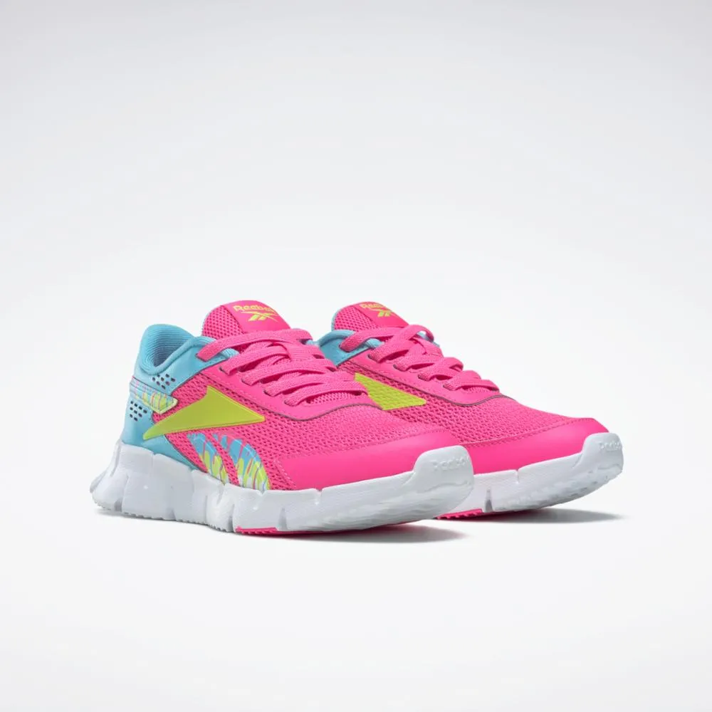 Reebok Footwear Kids ZIG DYNAMICA 2.0 ALT ATOMIC PNK/DIGITAL BLUE/ACID Y Asics Shoes Meaning
