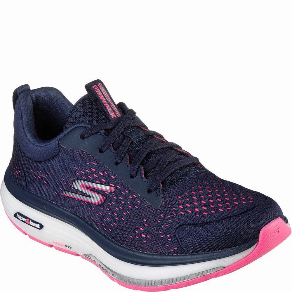 mid - top style Breathable Upper Skechers Go Walk Workout Walker Outpace Trainers