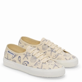 moisture - wicking running shoes Superga 3750 Seashells Print Trainer