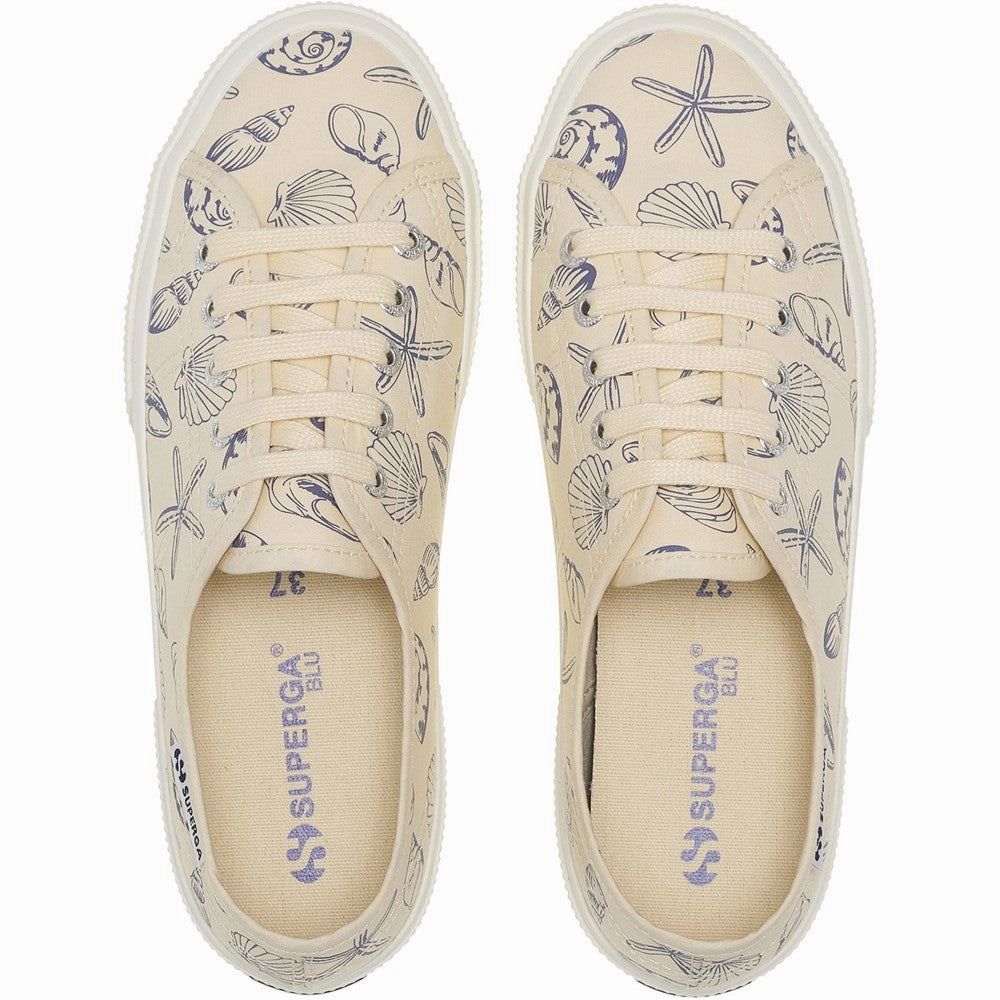 Superga 3750 Seashells Print Trainer secure fastening shoes retro shoes