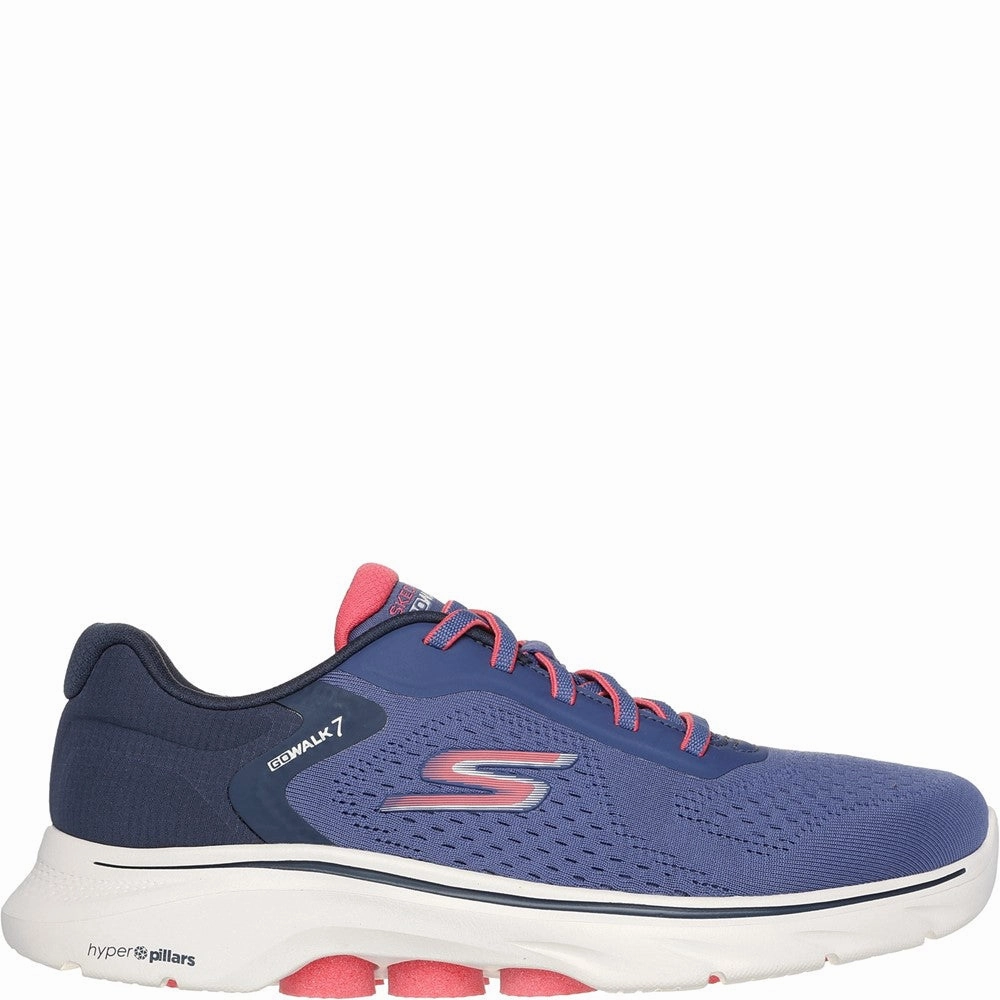Air Mesh amateur runner's shoe choice Skechers GO WALK 7 - Cosmic Waves Trainers
