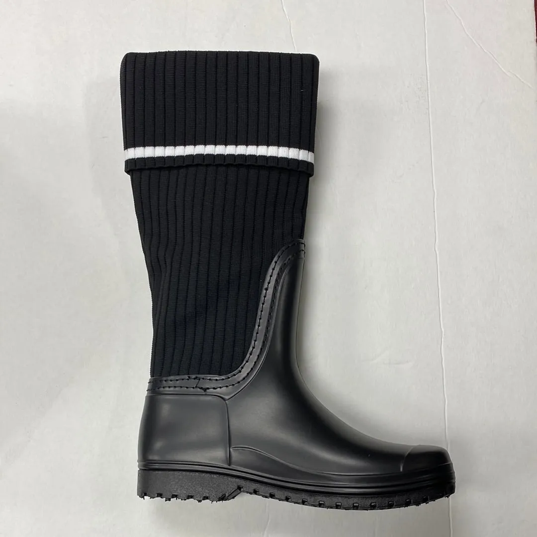 SALE FW22 Lolit WB304 Ribbed Sock with Logo and Stripe Winter Boot Top Moda Snow Boots