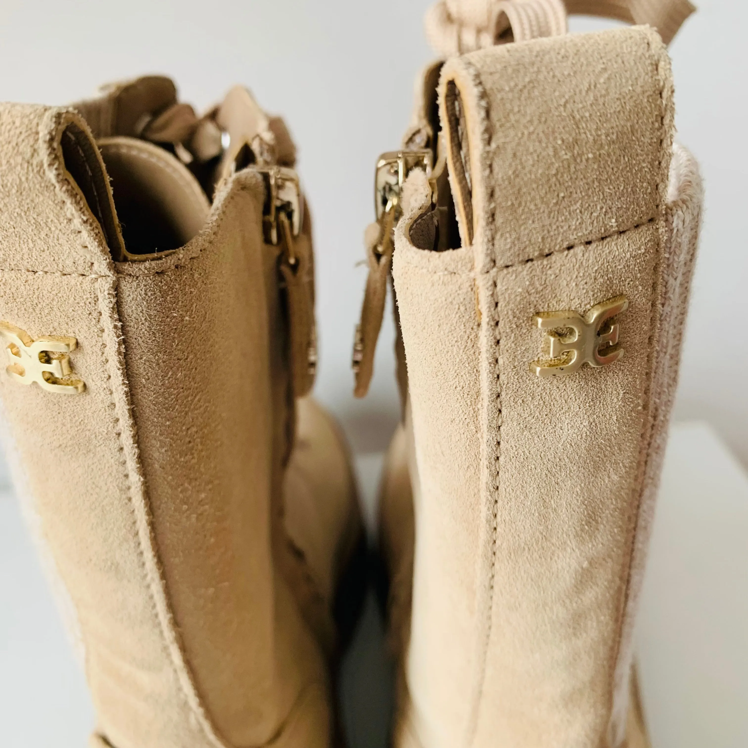 Sam Edelman Womens Lydell Lace Up Boots in Beige Size 10 Arsenal Shoes Adidas