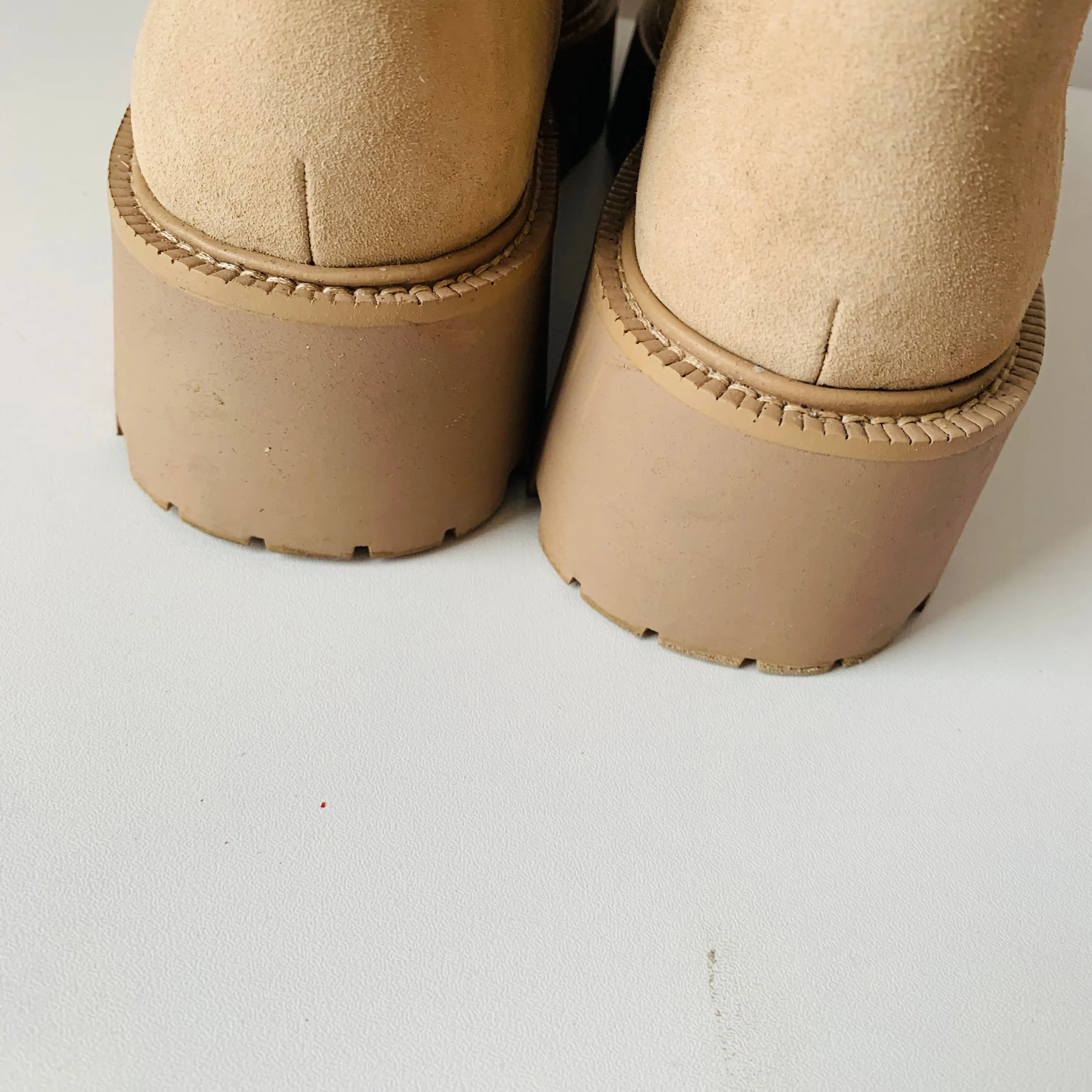 Sam Edelman Womens Lydell Lace Up Boots in Beige Size 10 Adidas Indoor Soccer Shoes Sale